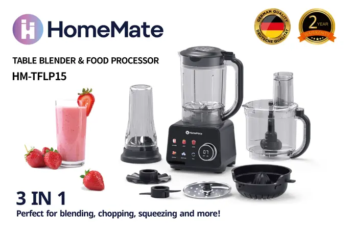 [HM-TFLP15] TABLE BLENDER WITH FOOD PROCESSOR